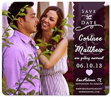"Softly Swirled" Save the Date Card